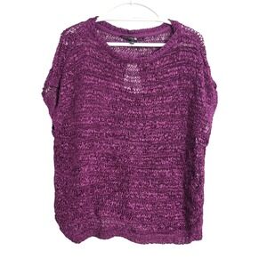 WHBM Stitchy Fashion Boho Festival Preppy Vacation Beach Top L